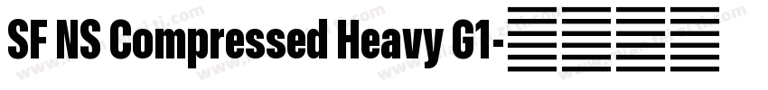 SF NS Compressed Heavy G1字体转换
